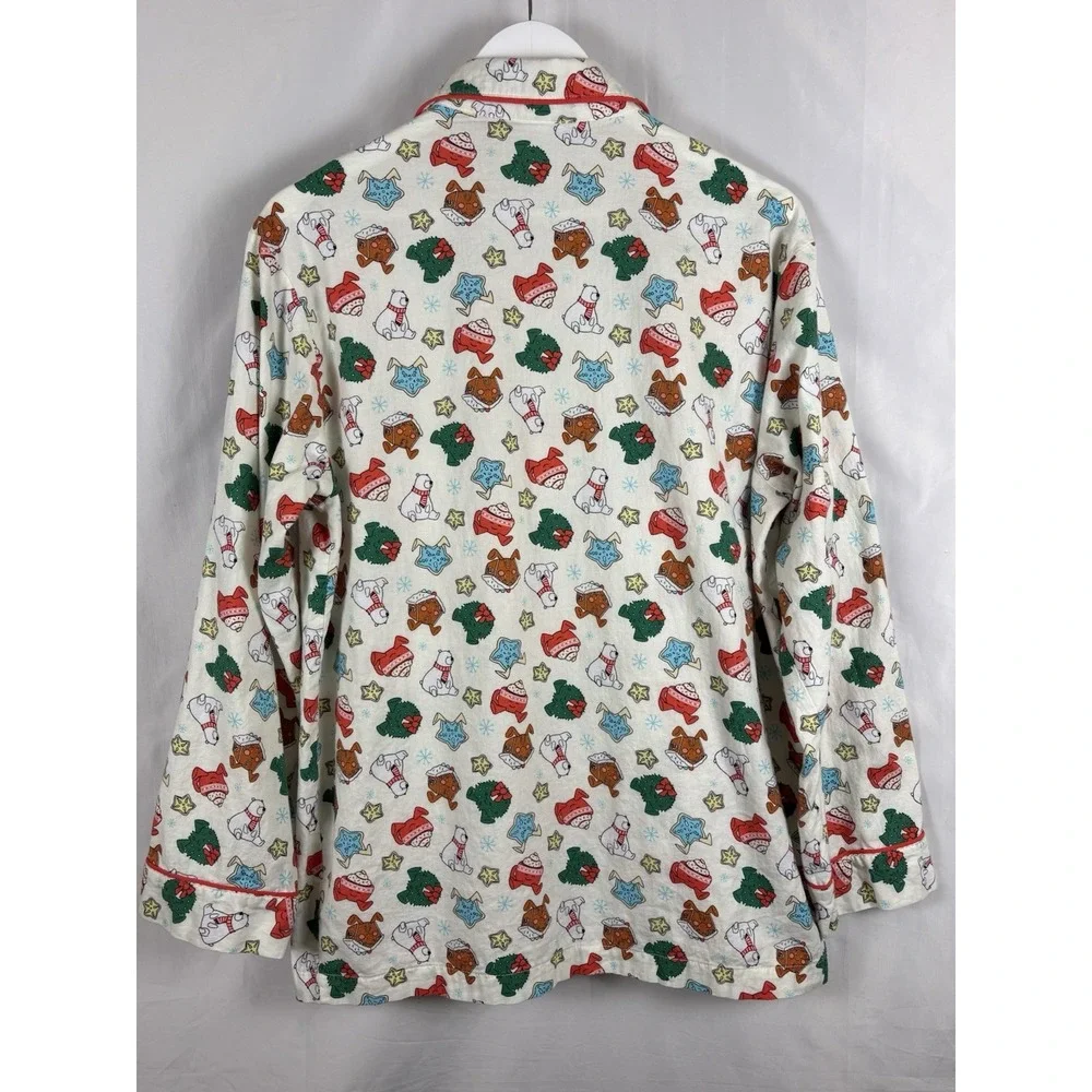 Wondershop Christmas Pajama Mens Top Size Medium Holiday Festive Button Shirt
